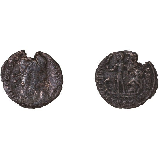 Moneda Imperio Romano ¼ de maiorina Constancio II 348-349 d.C. Moneda Imperio Romano ¼ de maiorina Constancio II 348-349 d.C.