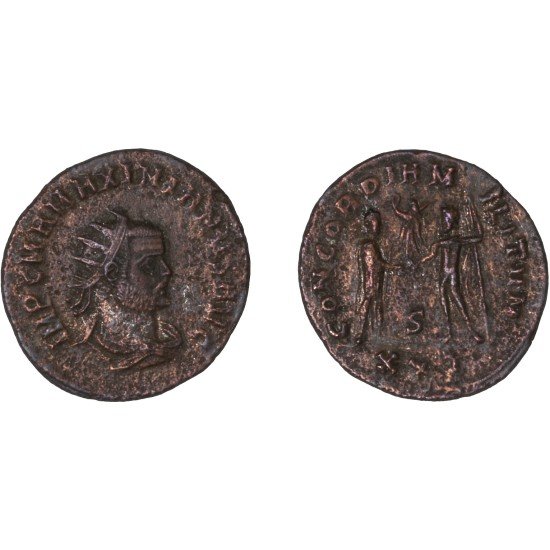 Moneda Imperio Romano Antoniniano Maximiano 293-294 d.C.