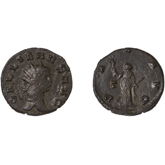 Moneda Imperio Romano Antoniniano Galieno 261-262 d.C. Moneda Imperio Romano Antoniniano Galieno 261-262 d.C.