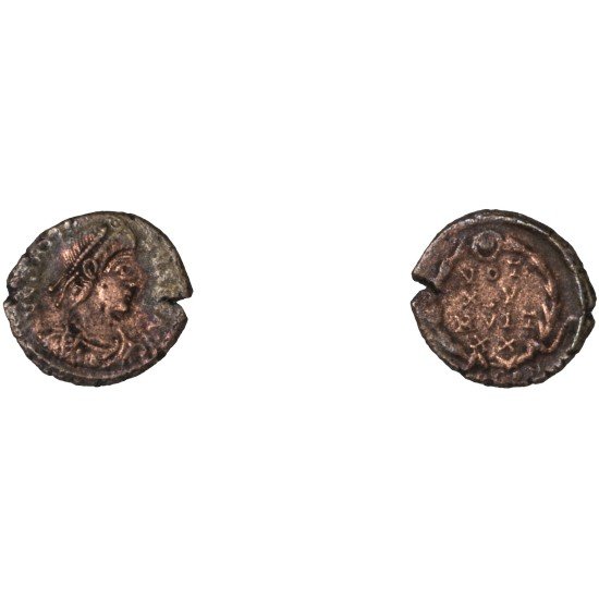 Moneda Imperio Romano ¼ de maiorina Graciano 381-383 d.C. Moneda Imperio Romano ¼ de maiorina Graciano 381-383 d.C.