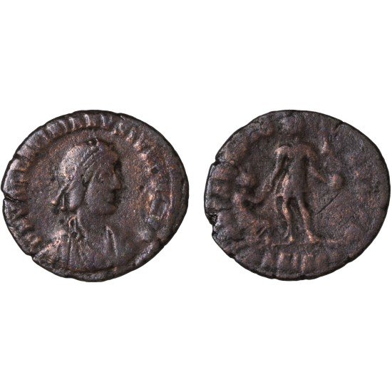 Moneda Imperio Romano Maiorina Valentiniano II 379-383 d.C.