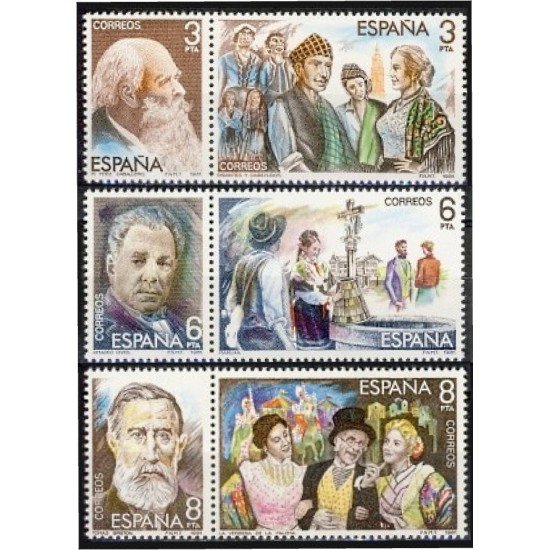 España Spain 2651/56 1982 Maestros de la Zarzuela MNH España Spain 2651/56 1982 Maestros de la Zarzuela MNH