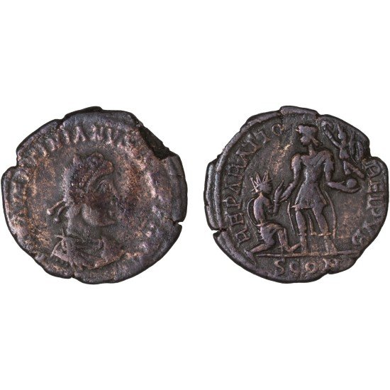 Moneda Imperio Romano Maiorina Valentiniano II 379-383 d.C. Moneda Imperio Romano Maiorina Valentiniano II 379-383 d.C.