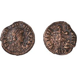 Moneda Imperio Romano Maiorina Teodosio I 387-392 d.C. Moneda Imperio Romano Maiorina Teodosio I 387-392 d.C.