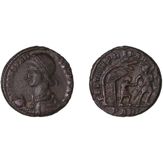Moneda Imperio Romano ½ maiorina Constancio II 348-349 d.C. Moneda Imperio Romano ½ maiorina Constancio II 348-349 d.C.