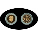 Bélgica 20 ecus 1991 Balduino Bimetálica oro plata