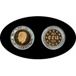Bélgica 20 ecus 1990 Balduino Bimetálica oro plata
