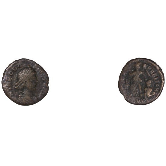 Moneda Imperio Romano Nummus Teodosio I 388-395 d.C. Moneda Imperio Romano Nummus Teodosio I 388-395 d.C.