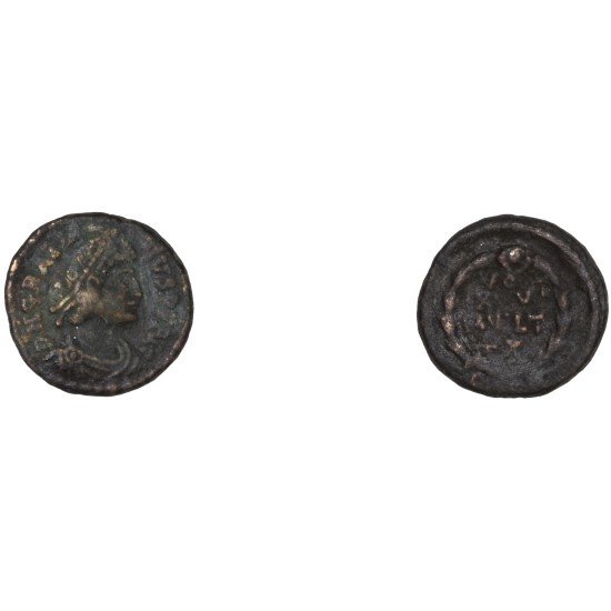 Moneda Imperio Romano ¼ de maiorina Graciano 381-383 d.C. Moneda Imperio Romano ¼ de maiorina Graciano 381-383 d.C.