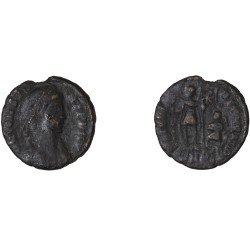 Moneda Imperio Romano ¼ de maiorina Constante 348-349 d.C. Moneda Imperio Romano ¼ de maiorina Constante 348-349 d.C.