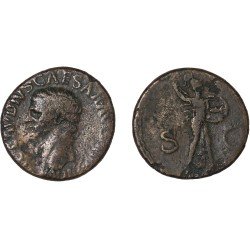 Moneda Imperio Romano As Claudio I 41-42 d.C.