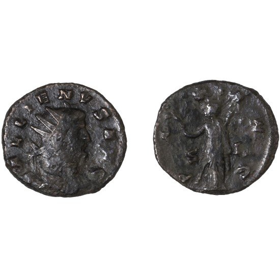 Moneda Imperio Romano Antoniniano Galieno 266-267 d.C. Moneda Imperio Romano Antoniniano Galieno 266-267 d.C.