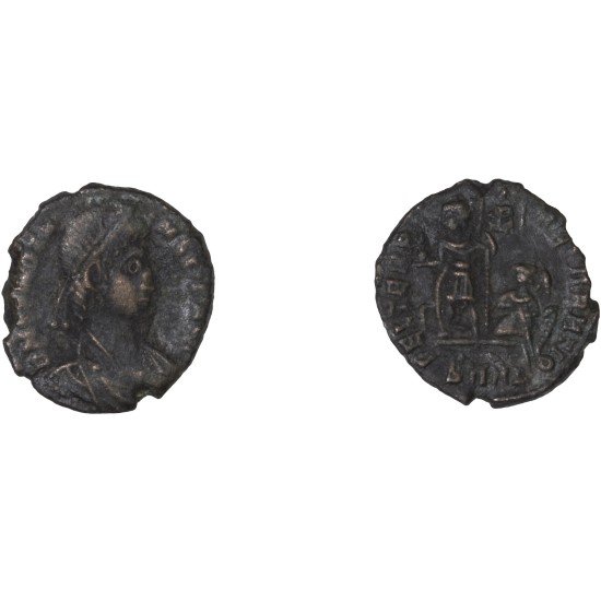 Moneda Imperio Romano ¼ de maiorina Constante 348-349 d.C. Moneda Imperio Romano ¼ de maiorina Constante 348-349 d.C.