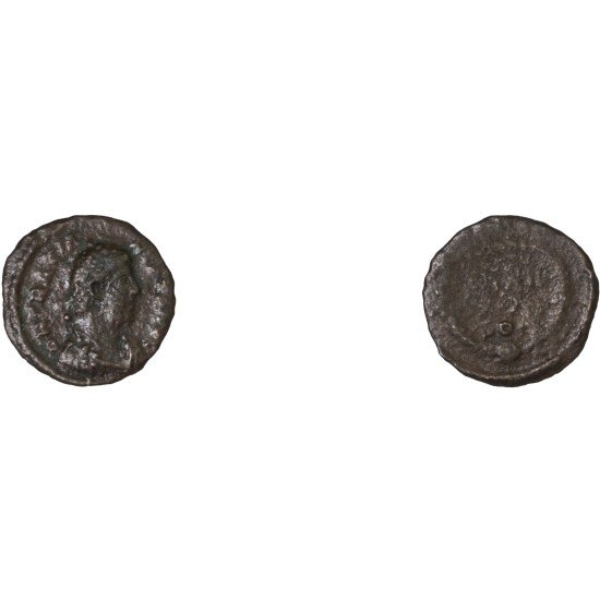 Moneda Imperio Romano ¼ de maiorina Graciano 383 d.C. Moneda Imperio Romano ¼ de maiorina Graciano 383 d.C.