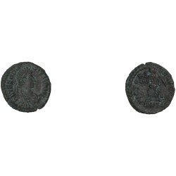 Moneda Imperio Romano ¼ de maiorina Teodosio I 384-387 d.C. Moneda Imperio Romano ¼ de maiorina Teodosio I 384-387 d.C.