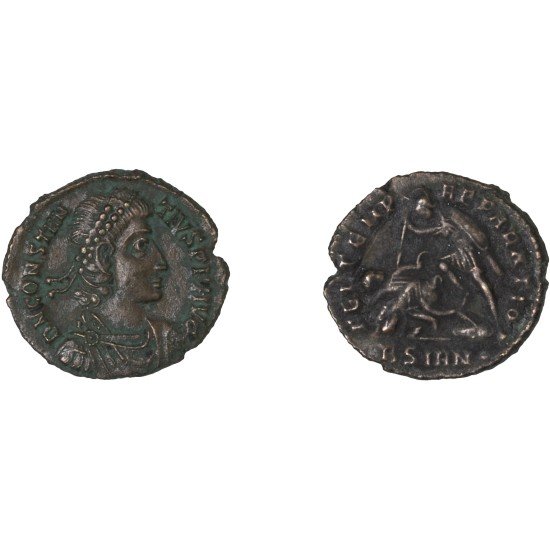 Moneda Imperio Romano Maiorina Constancio II 353-356 d.C.