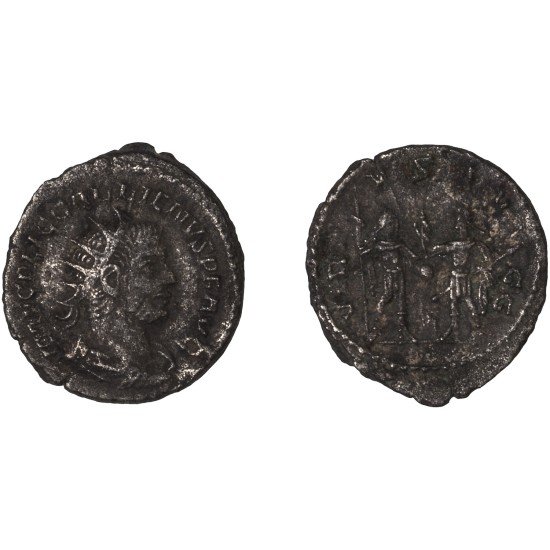 Moneda Imperio Romano Antoniniano Galieno 255-256 d.C.