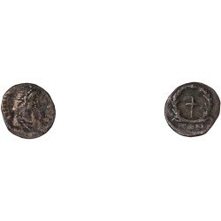 Moneda Imperio Romano Nummus Teodosio II 425-435 d.C.