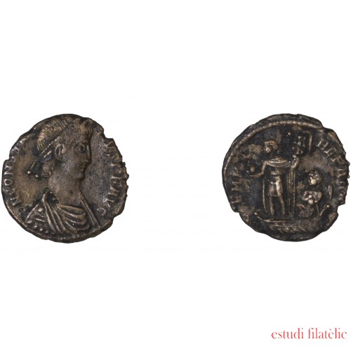 Moneda Imperio Romano ¼ de maiorina Constancio II 348-349 d.C.