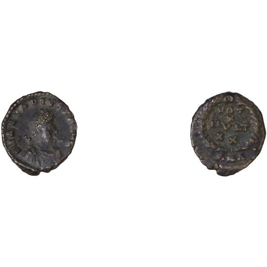 Moneda Imperio Romano ¼ de maiorina Arcadio 383-384 d.C. Moneda Imperio Romano ¼ de maiorina Arcadio 383-384 d.C.