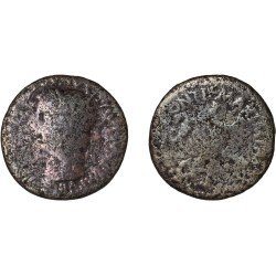 Moneda Imperio Romano As Tiberio 35-36 d.C.