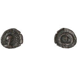 Moneda Imperio Romano Nummus Teodosio II 425-435 d.C.