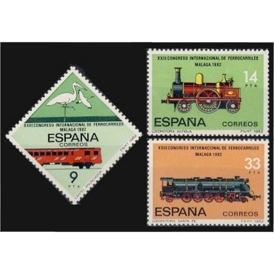 España Spain 2670/72 1982 Ferrocarriles MNH