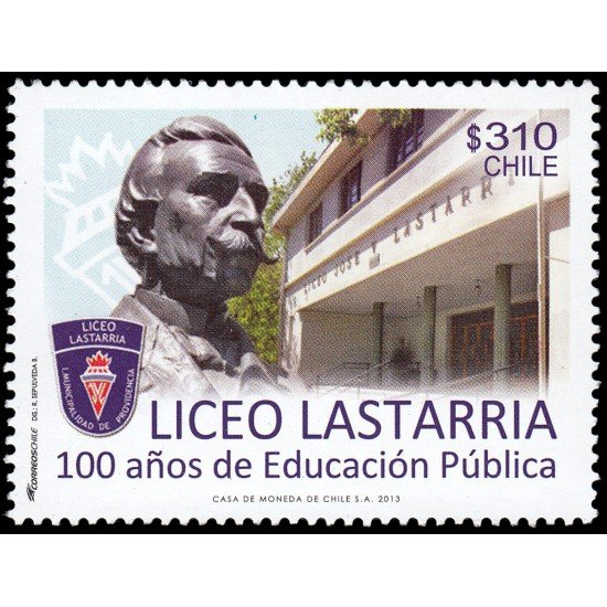 Chile 2039 2013 Centenario de la Educación Pública Liceo Lastarria MNH Chile 2039 2013 Centenario de la Educación Pública Liceo Lastarria MNH