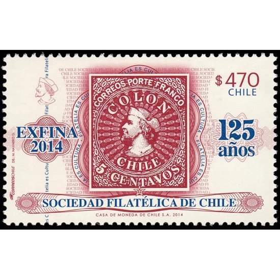 Chile 2048 2014 Exfina 20014 Exposición filatélica nacional MNH Chile 2048 2014 Exfina 20014 Exposición filatélica nacional MNH
