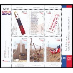 Chile 2033/38 2013 3 aniv. del accidente de la mina de San José MNH Chile 2033/38 2013 3 aniv. del accidente de la mina de San José MNH