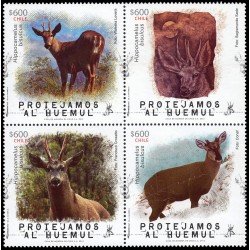 Chile 2063/66 2015 Fauna Protección de los ciervos del sur andino MNH Chile 2063/66 2015 Fauna Protección de los ciervos del sur andino MNH