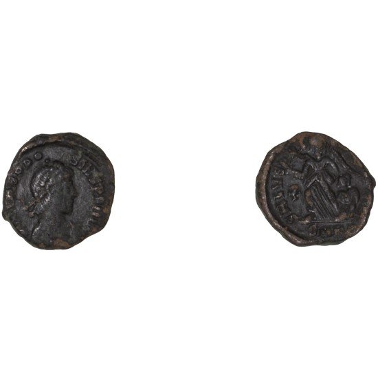 Moneda Imperio Romano Nummus Teodosio I 388-395 d.C. Moneda Imperio Romano Nummus Teodosio I 388-395 d.C.