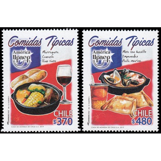Chile 2153/54 2019 América UPAEP Comidas típicas MNH Chile 2153/54 2019 América UPAEP Comidas típicas MNH