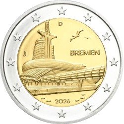 Alemania 2026 2 € euros conmemorativos Bremen ( 5 cecas ) Alemania 2026 2 € euros conmemorativos Bremen ( 5 cecas )