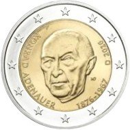 Alemania 2026 2 € euros conmemorativos Konrad Adenauer ( 5 cecas )