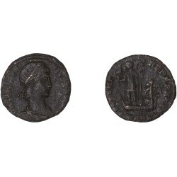 Moneda Imperio Romano ¼ de maiorina Constancio II 348-349 d.C. Moneda Imperio Romano ¼ de maiorina Constancio II 348-349 d.C.