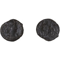 Moneda Imperio Romano ¼ de maiorina Constancio II 348-349 d.C. Moneda Imperio Romano ¼ de maiorina Constancio II 348-349 d.C.