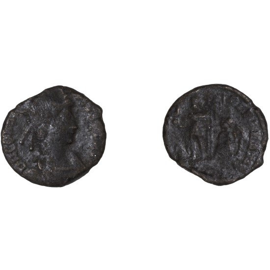 Moneda Imperio Romano ¼ de maiorina Constancio II 348-349 d.C. Moneda Imperio Romano ¼ de maiorina Constancio II 348-349 d.C.