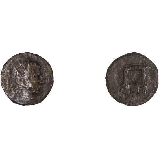 Moneda Imperio Romano Antoniniano imitativo Claudio II después de 270 d.C. Moneda Imperio Romano Antoniniano imitativo Claudio II después de 270 d.C.