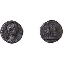Moneda Imperio Romano ¼ de maiorina Constante 348-349 d.C. Moneda Imperio Romano ¼ de maiorina Constante 348-349 d.C.