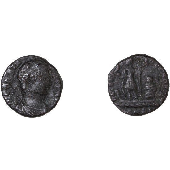 Moneda Imperio Romano ¼ de maiorina Constante 348-349 d.C. Moneda Imperio Romano ¼ de maiorina Constante 348-349 d.C.