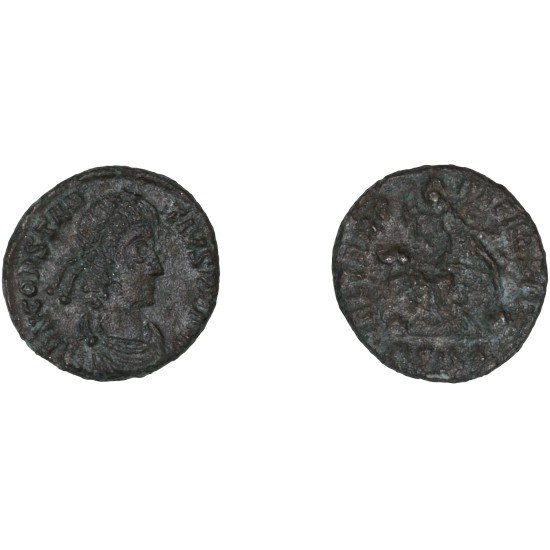 Moneda Imperio Romano Maiorina Constancio II 353-355 d.C.