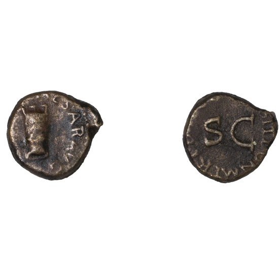 Moneda Imperio Romano Cuadrante Claudio I 42 d.C. Moneda Imperio Romano Cuadrante Claudio I 42 d.C.