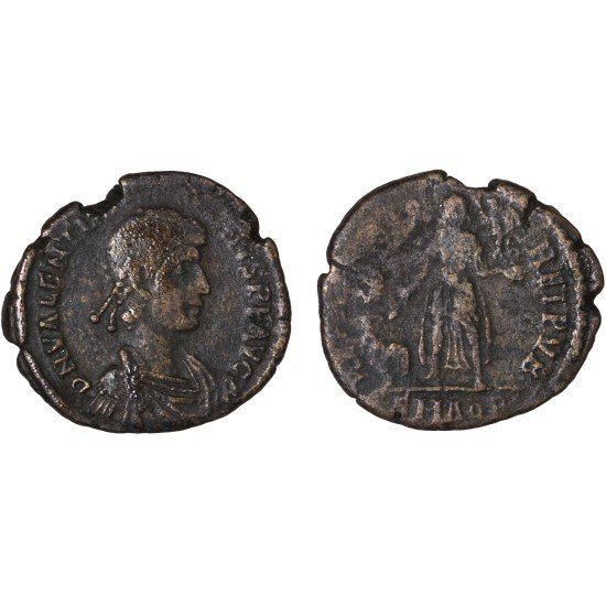 Moneda Imperio Romano Maiorina Valentiniano II 383-387 d.C. Moneda Imperio Romano Maiorina Valentiniano II 383-387 d.C.