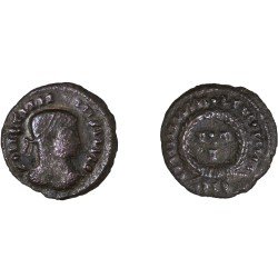Moneda Imperio Romano Centenional imitativo Constantino II después de 324 d.C. Moneda Imperio Romano Centenional imitativo Constantino II después de 324 d.C.