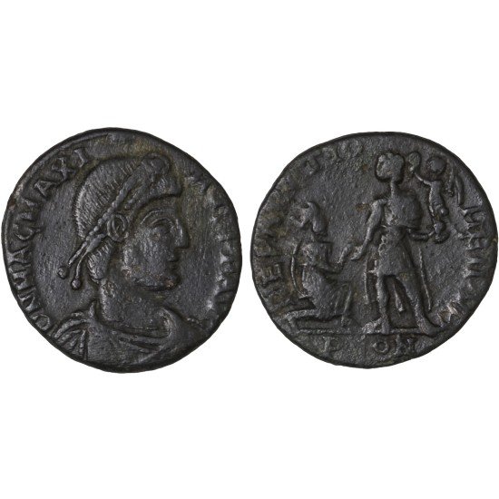 Moneda Imperio Romano Maiorina Magno Máximo 383-386 d.C. Moneda Imperio Romano Maiorina Magno Máximo 383-386 d.C.