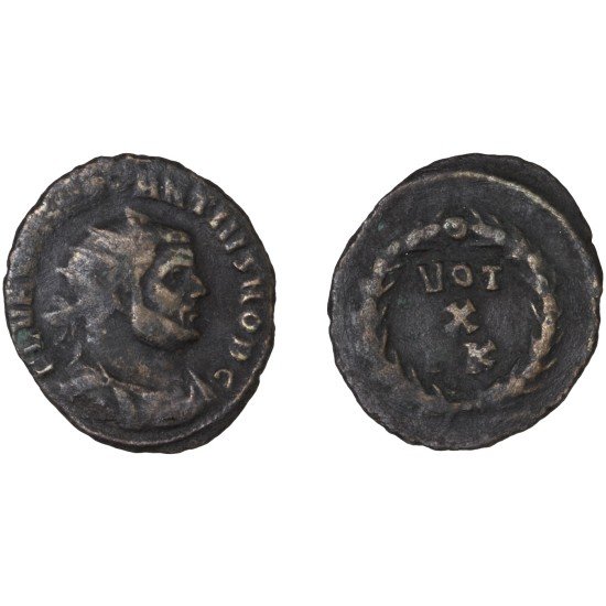 Moneda Imperio Romano Radiado post reforma Constancio I 303 d.C. Moneda Imperio Romano Radiado post reforma Constancio I 303 d.C.
