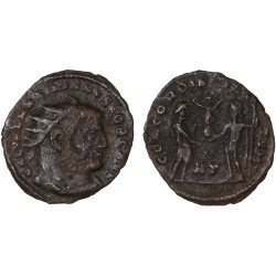 Moneda Imperio Romano Radiado post reforma Galerio 295-296 d.C.