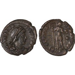 Moneda Imperio Romano Decargiro Teodosio I 393-395 d.C.