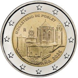 España 2026 2 € euros conmemorativos Monasterio de Poblet España 2026 2 € euros conmemorativos Monasterio de Poblet